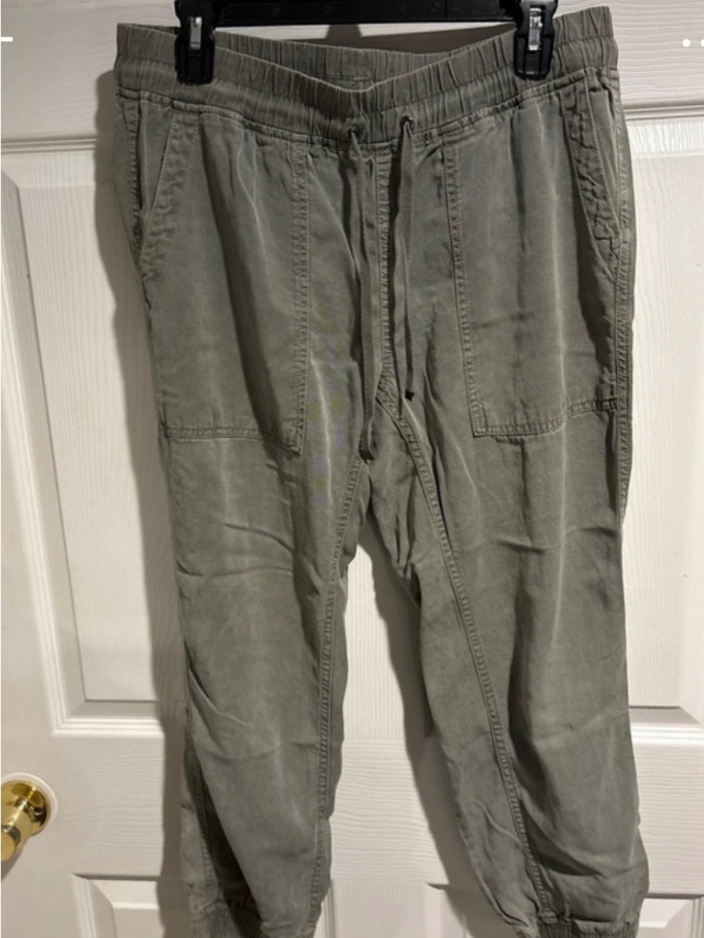 Zara Men's Olive Green Drawstring Jogger Pants